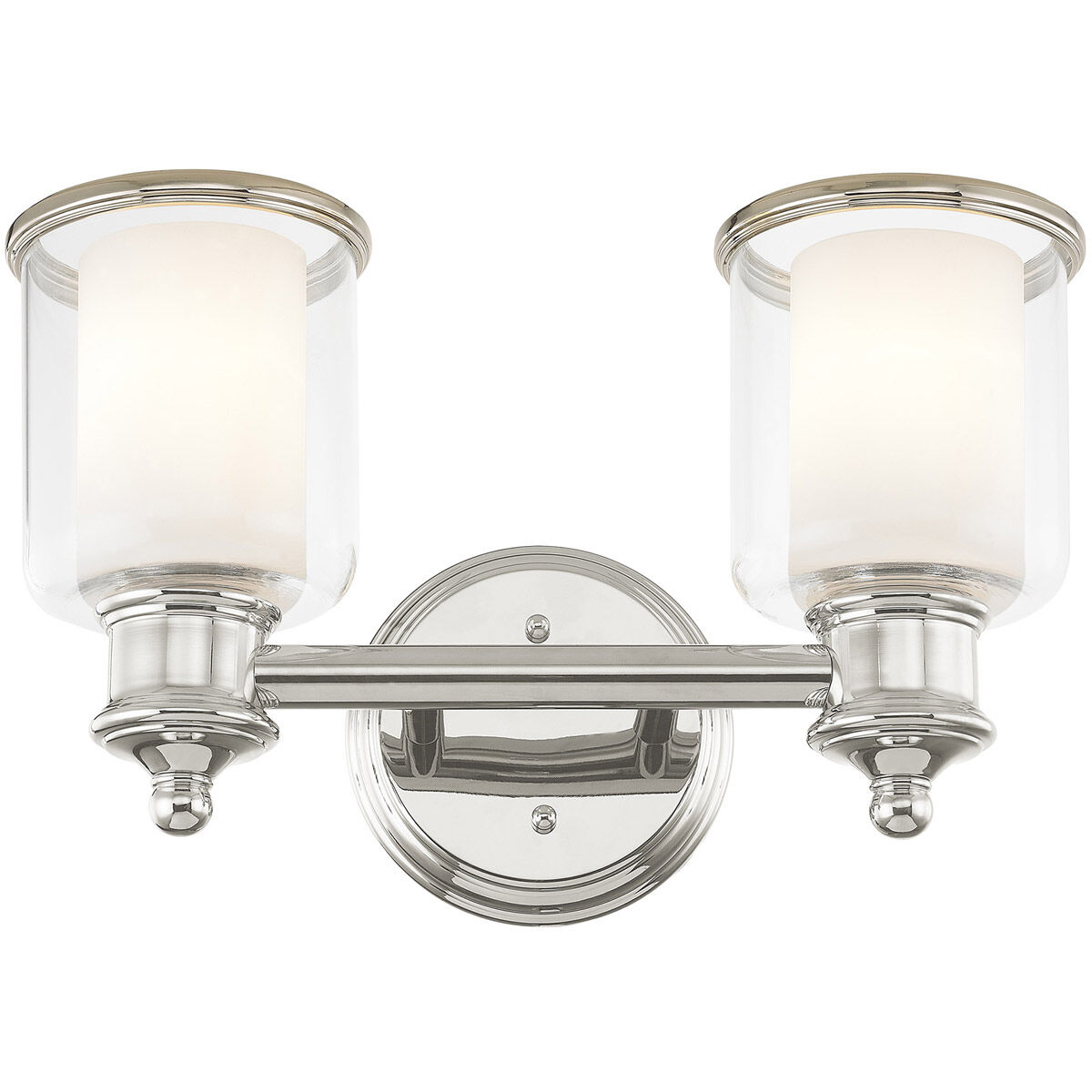 Middlebush 2 Light 15 inch Polished Nickel Bath Vanity Wall Light