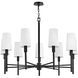 Fenwick 9 Light 42 inch Black Chandelier Ceiling Light