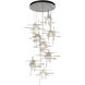 Tura 9 Light 29.6 inch Sterling Pendant Ceiling Light, Round