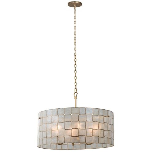 Roxy 6 Light 27 inch Oxidized Gold Leaf Pendant Ceiling Light