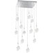 Blossom LED Classic Silver Chandelier Ceiling Light, Multi-Port