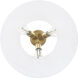 Yep Orwell 3 Light 18.75 inch Brushed Champagne Brass Flush Mount Ceiling Light in Opal Glass