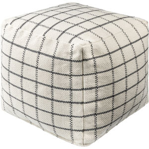Charmaine 18 inch Off-White/Light Silver/Light Grey/Sterling Grey Pouf