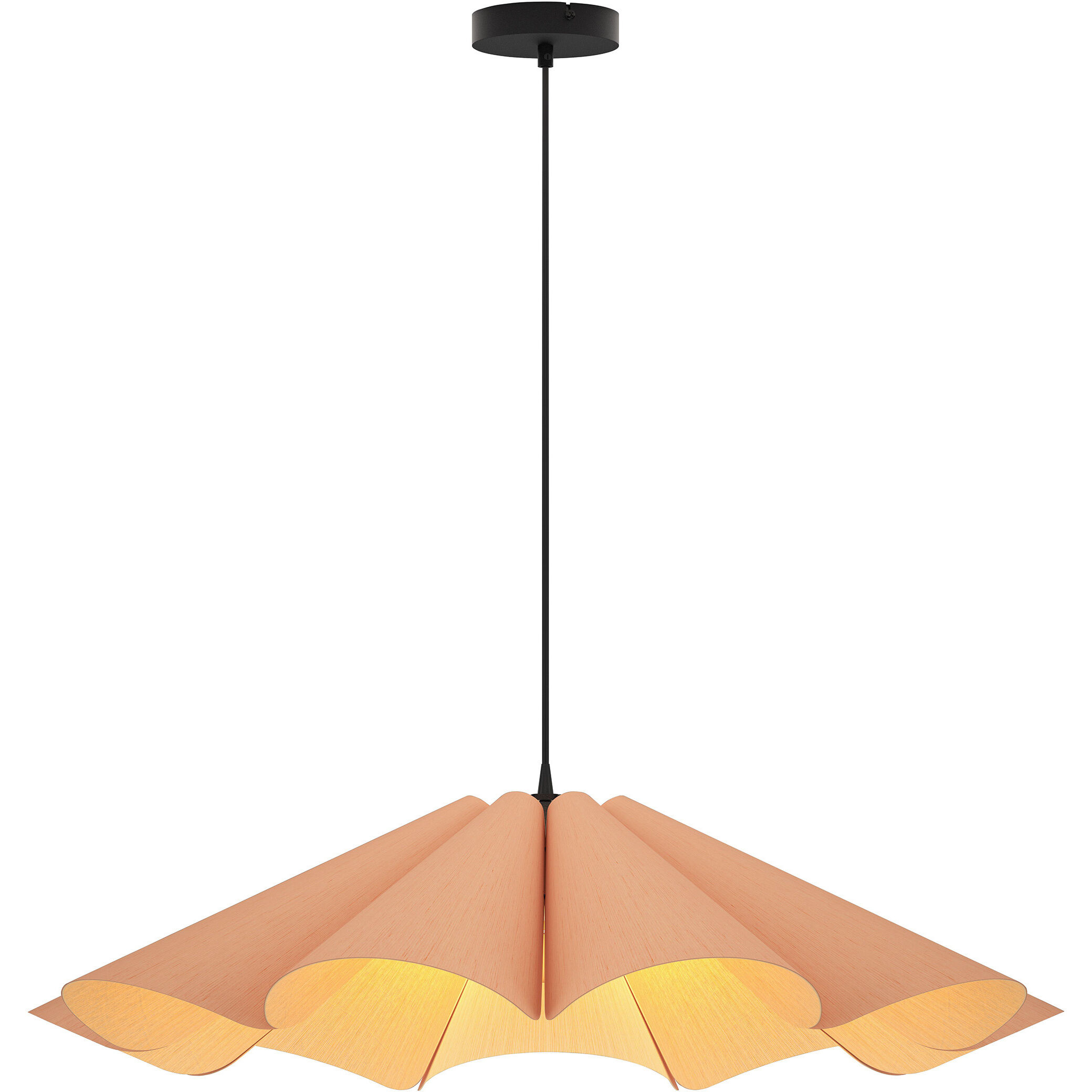 Delfina 31.5 inch Rose Pendant Ceiling Light in Rose/Ash, 32 in, WEP Collection