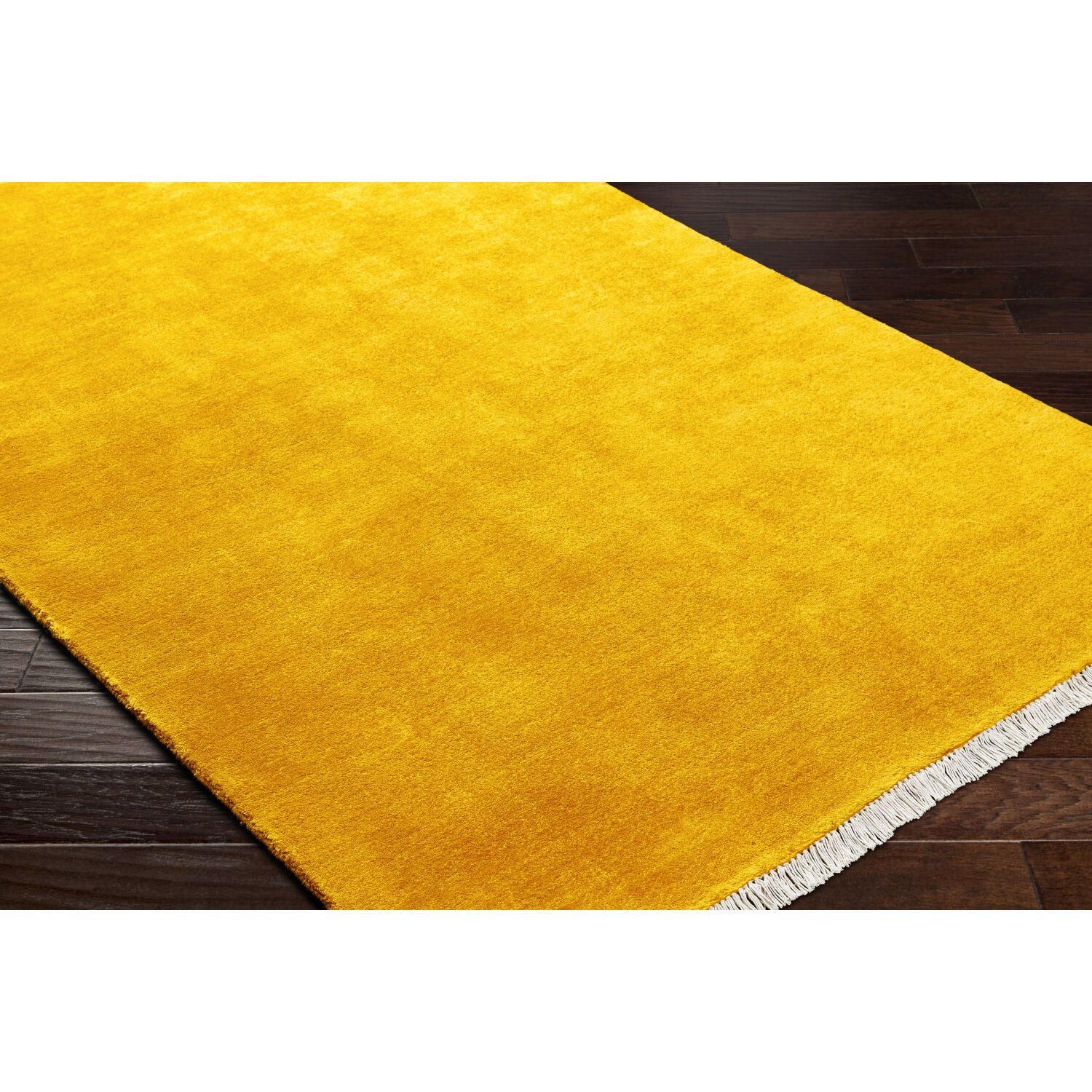 Evergreen 90 X 60 inch Tangerine/Amber Handmade Rug in 5 x 7.5