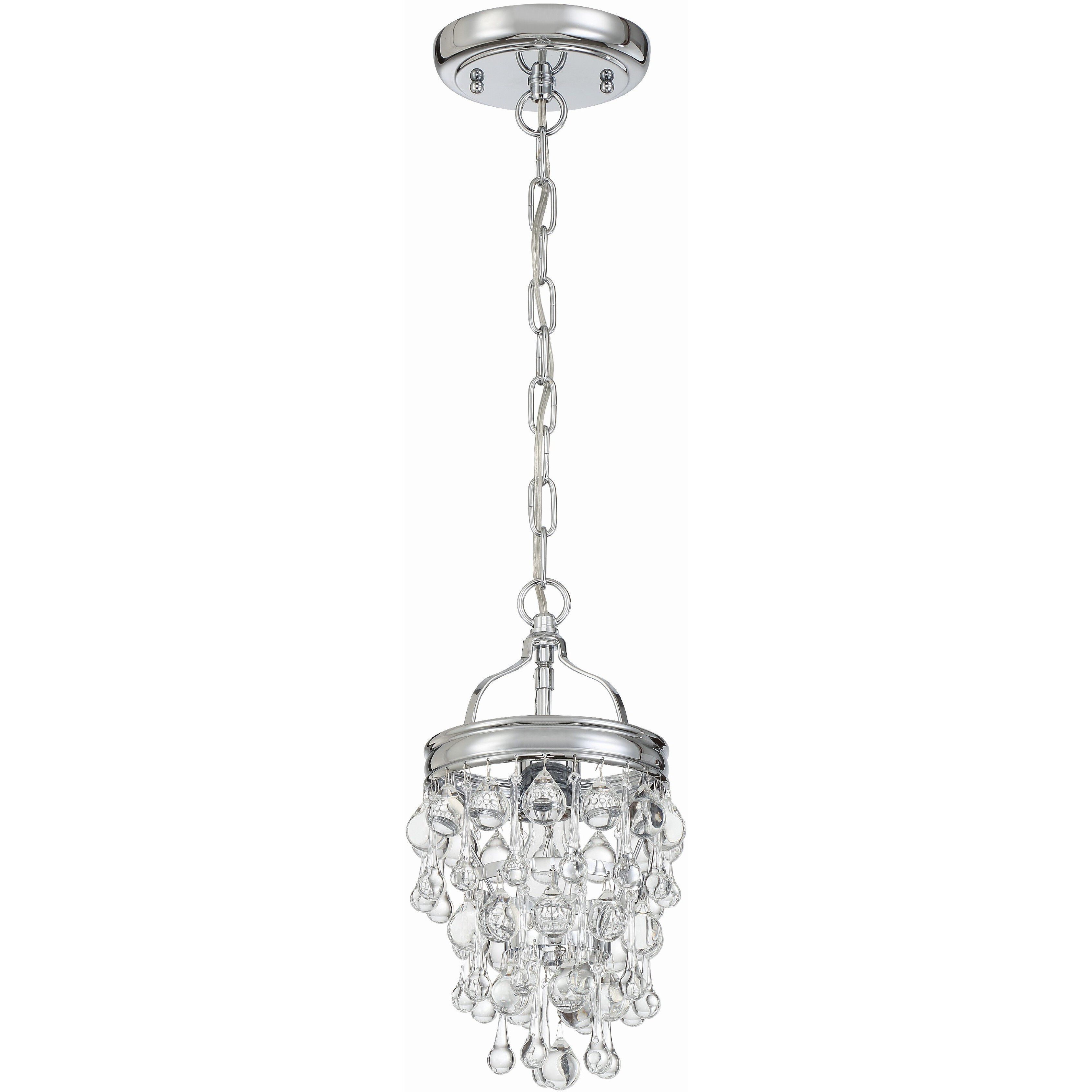 Calypso 1 Light 7.25 inch Polished Chrome Chandelier Ceiling Light