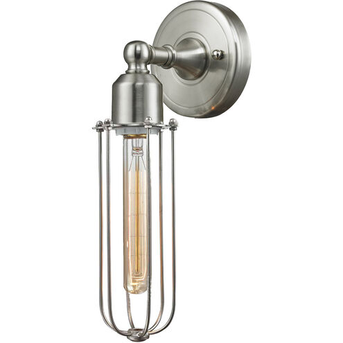 Austere Muselet 1 Light 5 inch Brushed Satin Nickel Sconce Wall Light in Incandescent, Austere