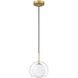 Sereno 1 Light 8 inch Brass Pendant Ceiling Light