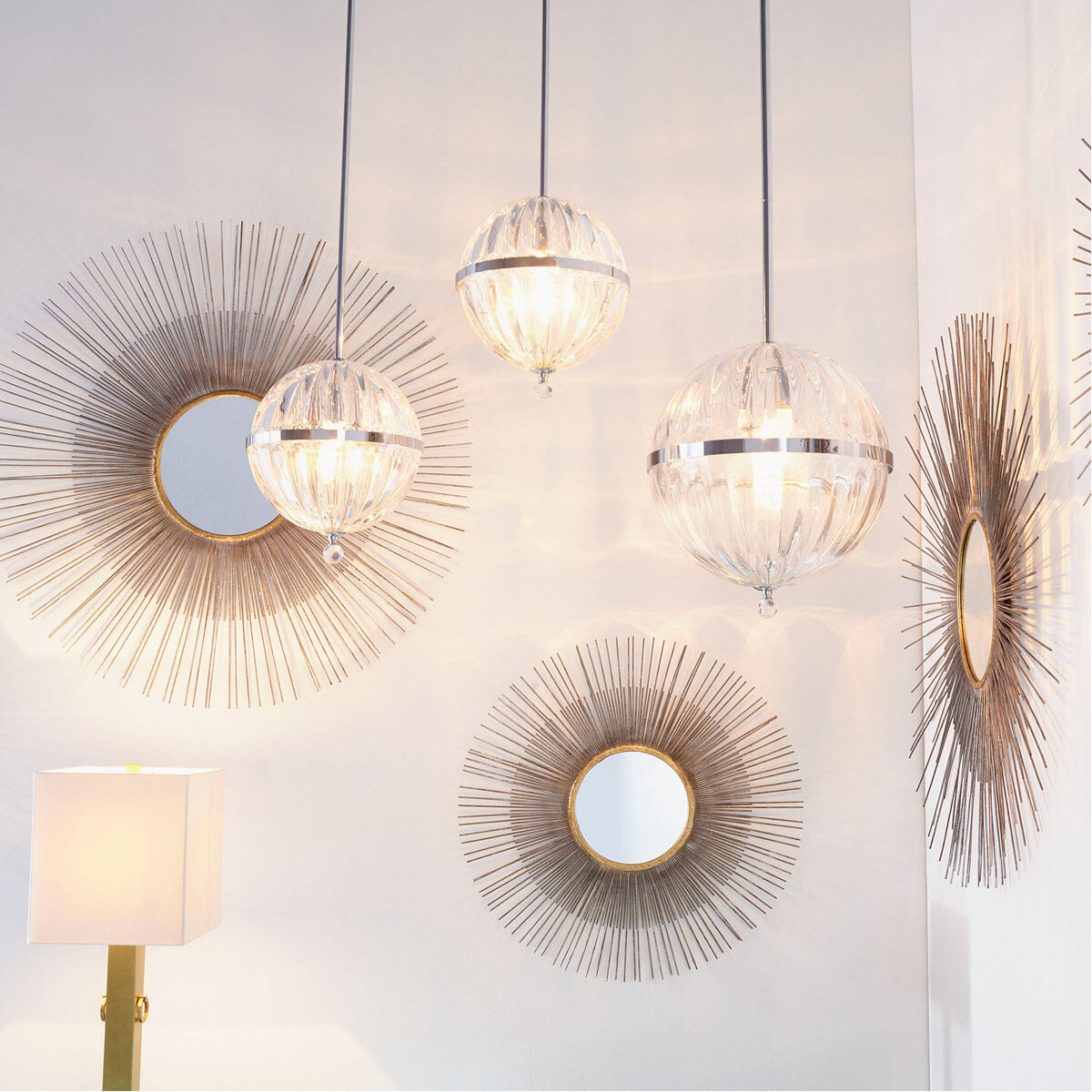 Pixley 18 inch Antiqued Silver Leaf Wall Mirror, Small