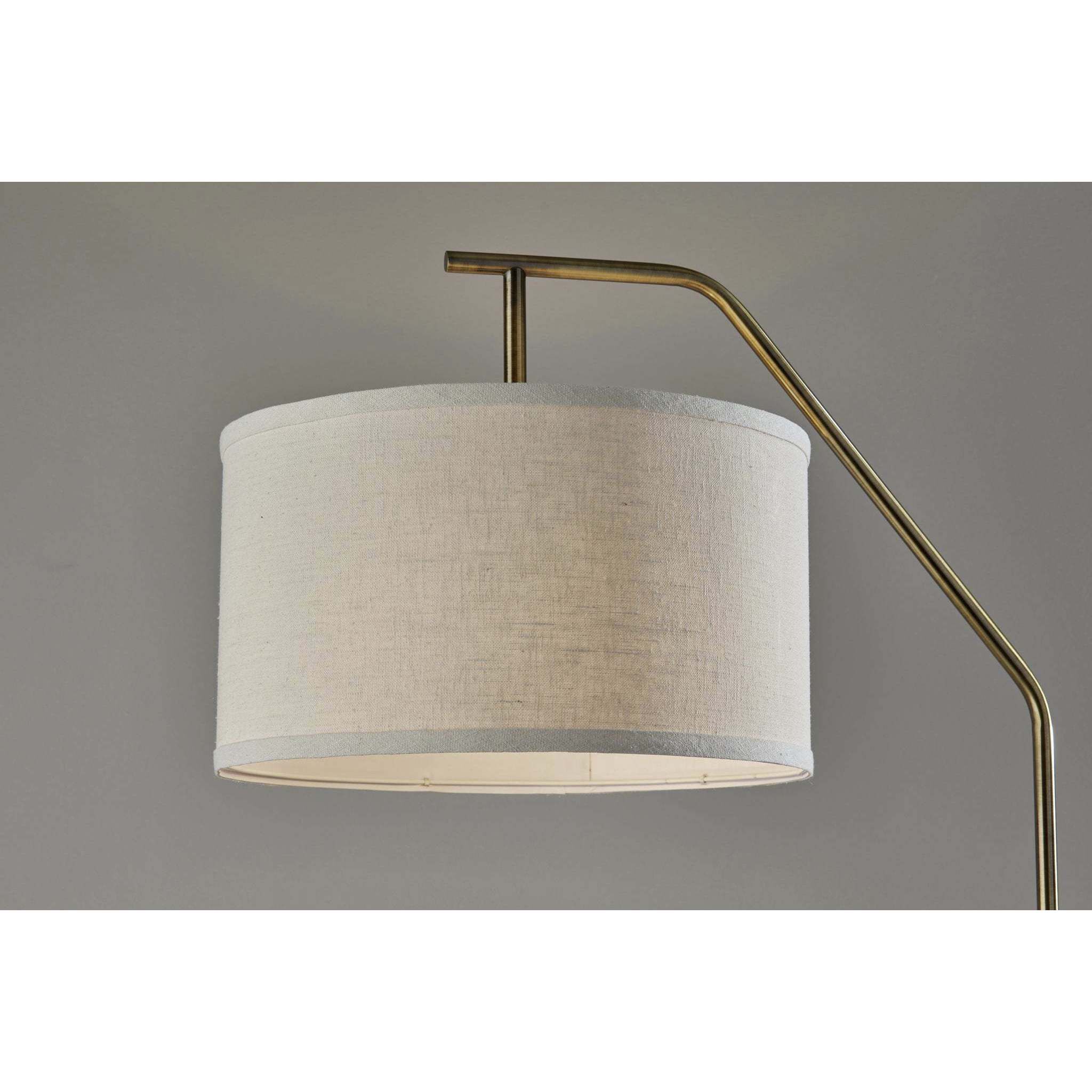 Max 66 inch 100.00 watt Antique Brass Floor Lamp Portable Light, Simplee Adesso