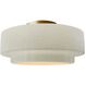 Radiance Collection - Tier LED 12 inch White Crackle Semi-Flush Ceiling Light, Form+Finish+Function