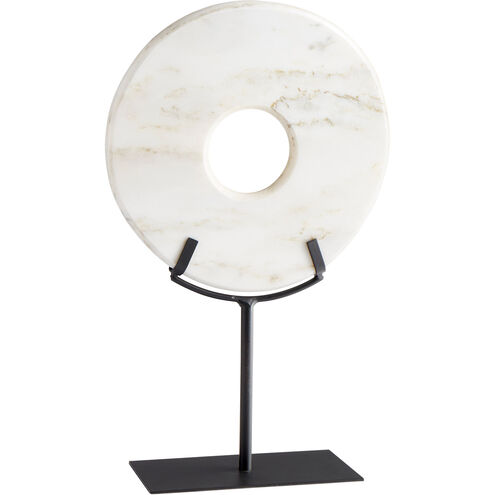 White Disk On Stand 17 X 11 inch Sculpture, Large