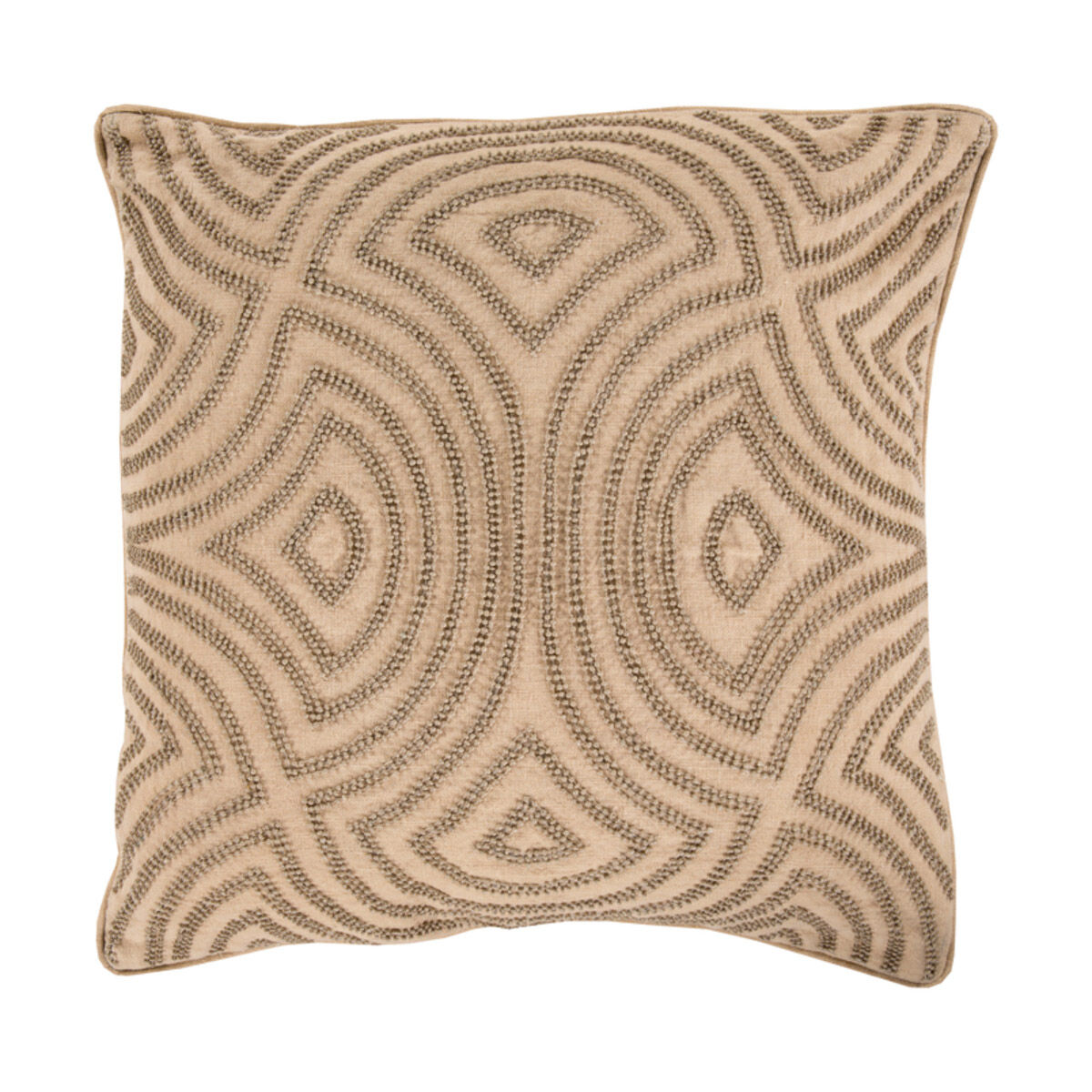 Skinny Dip 20 X 20 inch Wheat and Khaki Throw Pillow