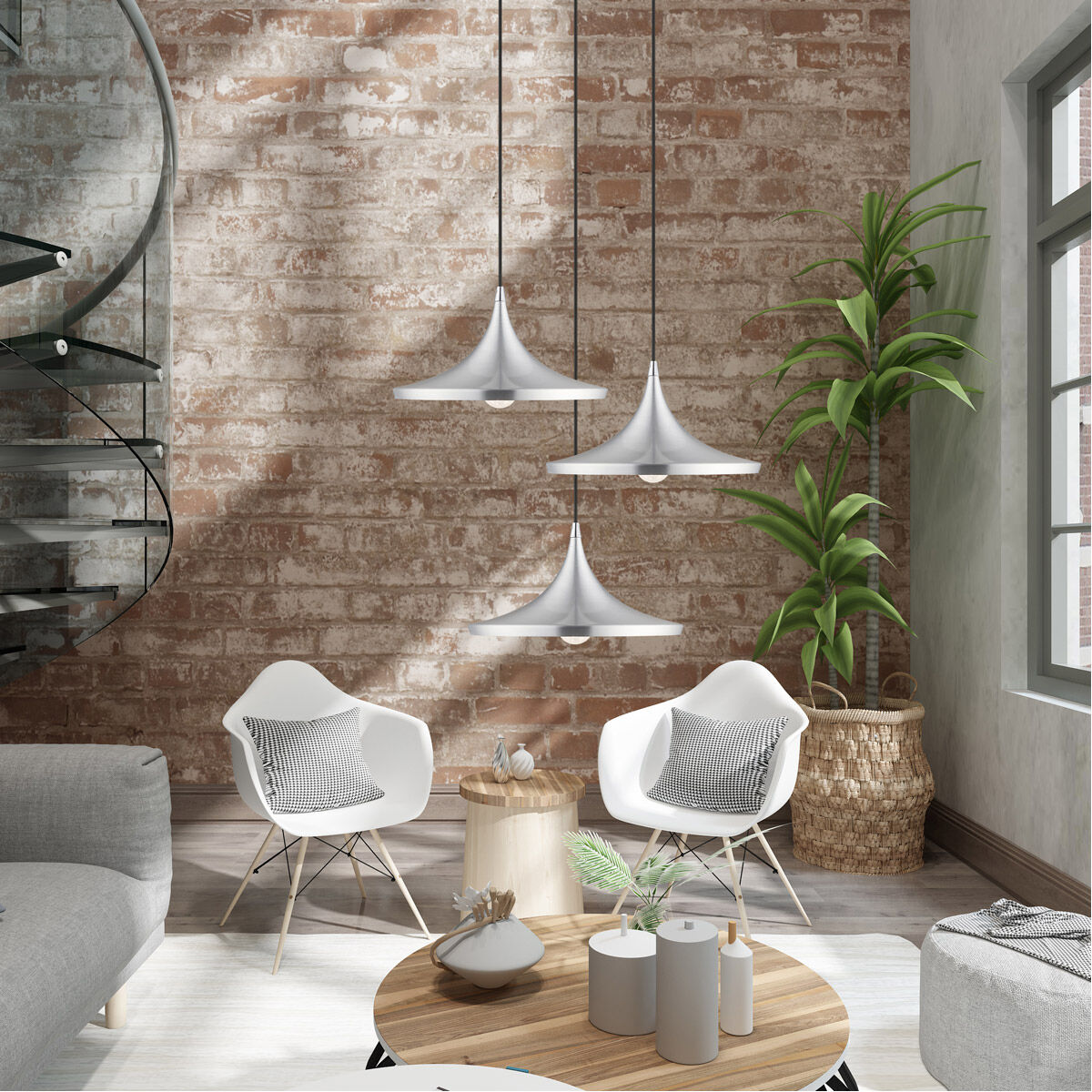 Allison 1 Light 14 inch Brushed Aluminum Mini Pendant Ceiling Light