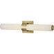 Aiden LED 23 inch Lacquered Brass Vanity Light Wall Light, Vertical