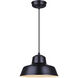 Levi 1 Light 14 inch Matte Black Pendant Ceiling Light