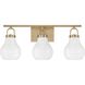 Mansfield 3 Light 24 inch Champagne Gold Vanity Light Wall Light