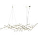 Constellation LED 92.75 inch Satin Brass Chandelier Ceiling Light in 2700K, White, Standard Suspension