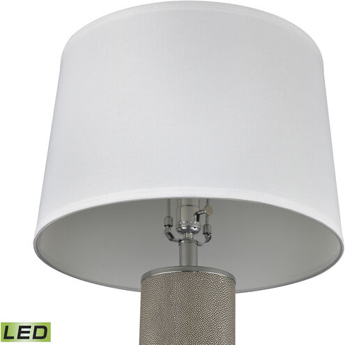 Around the Grain 30 inch 9.00 watt Light Gray with Polished Nickel Table Lamp Portable Light