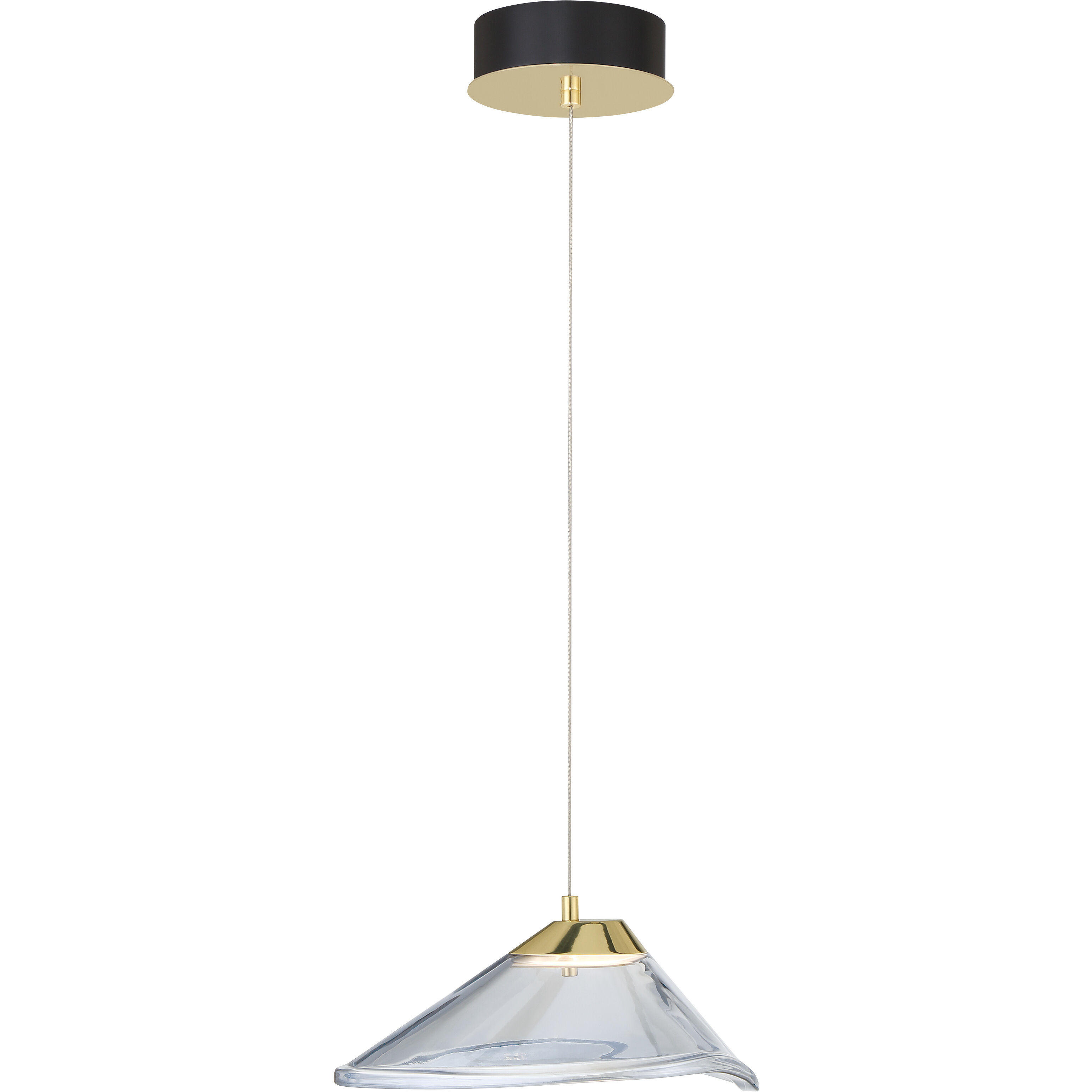 Sneer LED 10.25 inch Coal And Sun Gold Mini Pendant Ceiling Light