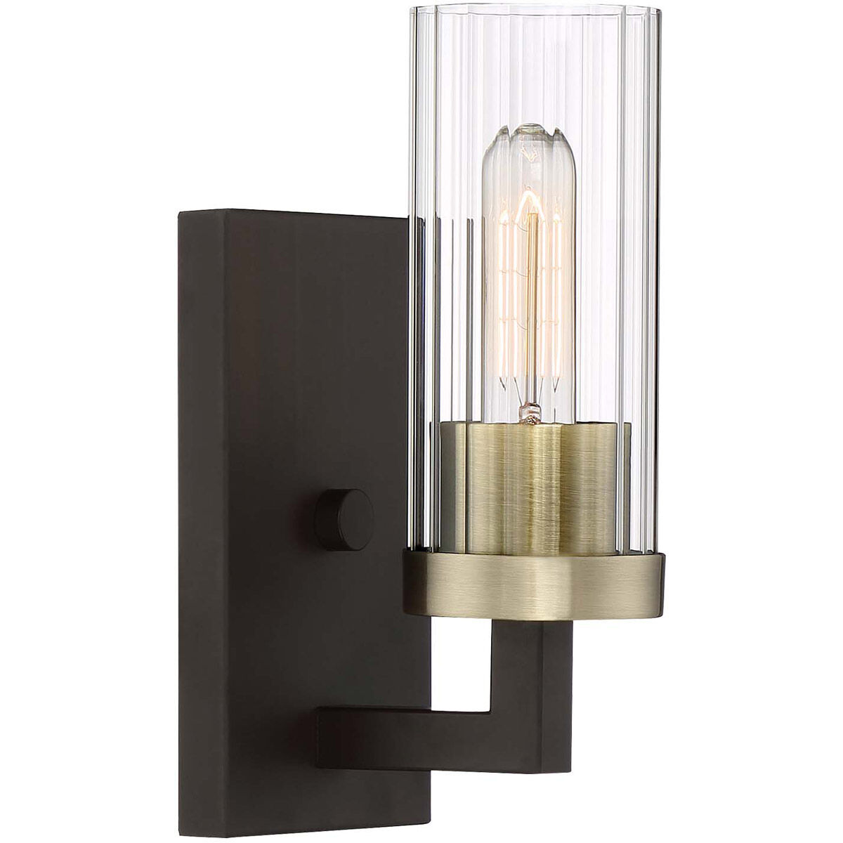 Ainsley Court 1 Light 5 inch Aged Kinston Bronze/Brushed Bath Light Wall Light