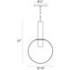 Bubbles 1 Light 10 inch Satin Brass Pendant Ceiling Light