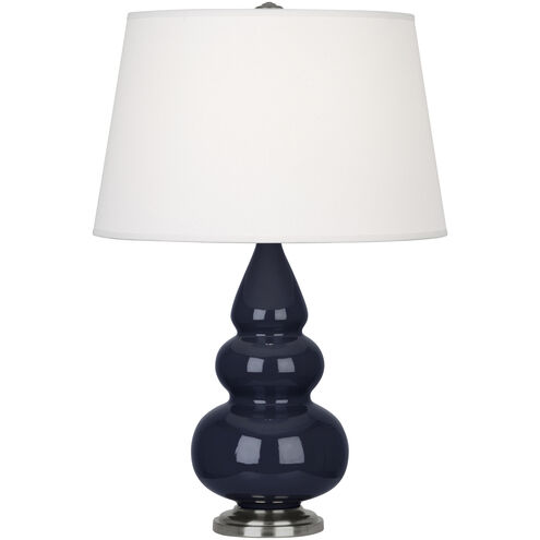 Small Triple Gourd 24.38 inch 150.00 watt Midnight Blue Accent Lamp Portable Light in Antique Silver