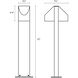 Shear 12V 9 watt Textured Gray Bollard