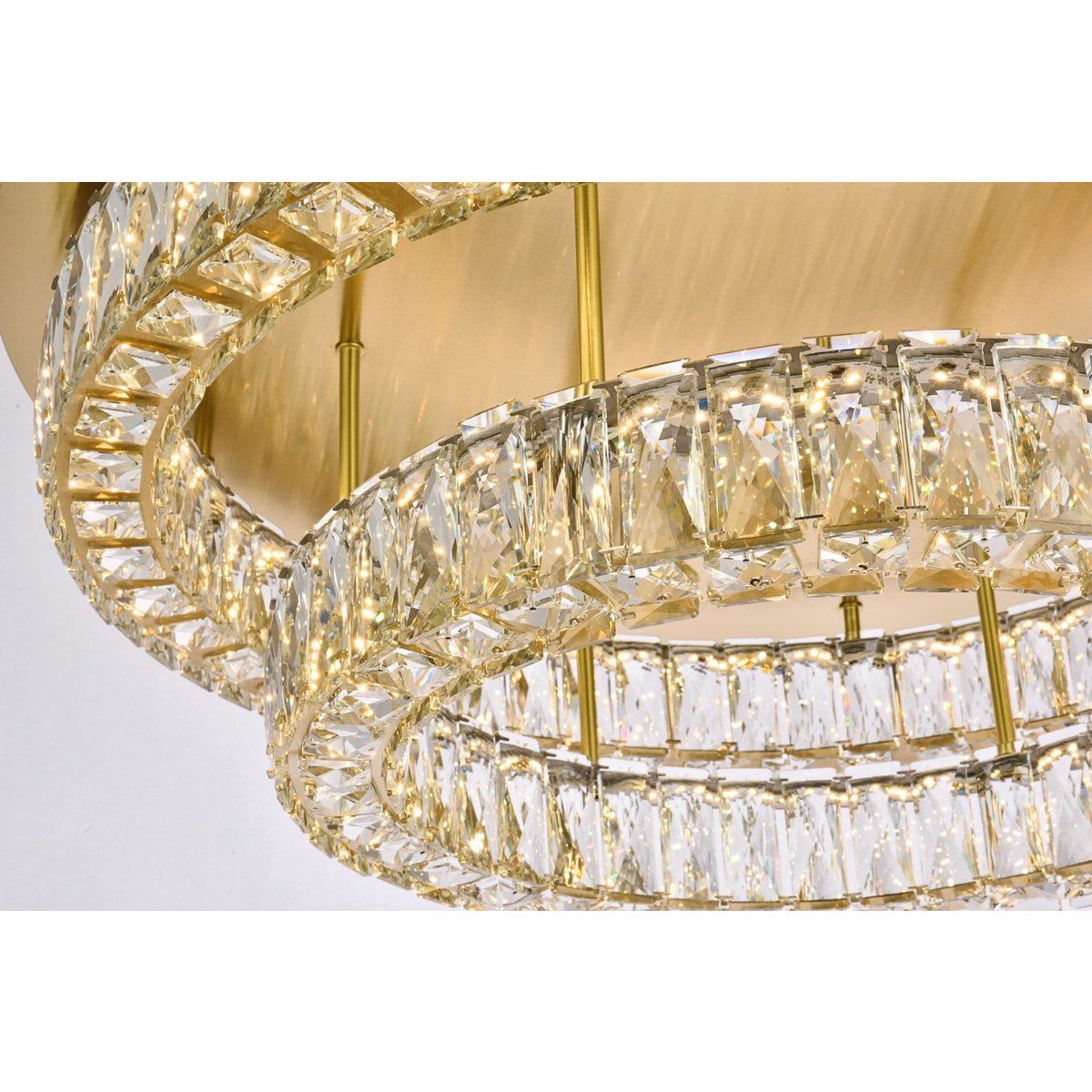 Monroe 2 Light 30 inch Gold Flush Mount Ceiling Light
