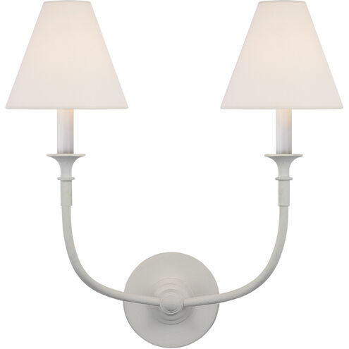Thomas O'Brien Piaf LED 18.5 inch Plaster White Double Sconce Wall Light