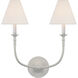 Thomas O'Brien Piaf LED 18.5 inch Plaster White Double Sconce Wall Light