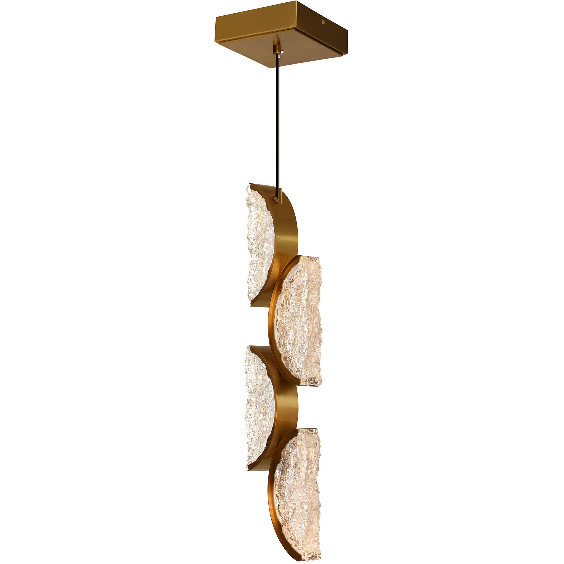 Moon LED 8 inch Brass Mini Pendant Ceiling Light