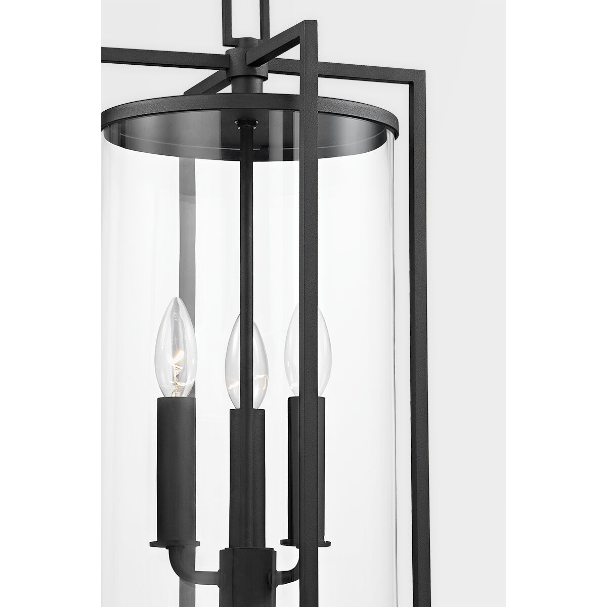 Percy 3 Light 11 inch Texture Black Outdoor Pendant in Textured Black
