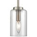 West End 1 Light 4.75 inch Brushed Nickel Mini Pendant Ceiling Light