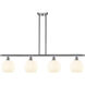 Ballston White Venetian 4 Light 48 inch Brushed Satin Nickel Stem Hung Island Light Ceiling Light