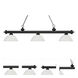 Riviera 3 Light 56.5 inch Matte Black Billiard Ceiling Light in White Linen Glass