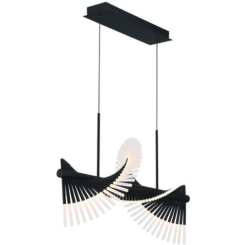 Voltik Linear Chandelier Ceiling Light in Black
