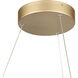 Minimalist LED 21 inch Soft Gold Chandelier Ceiling Light
