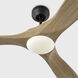 Maverick 60 inch Midnight Black with Natural Honey Blades Indoor/Outdoor Smart Ceiling Fan in Included