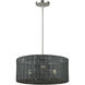 Weavington 3 Light 18 inch Brushed Nickel Pendant Chandelier Ceiling Light