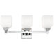 Aragon 3 Light 23 inch Polished Chrome Bath Vanity Wall Light
