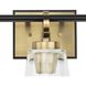 Cassell 3 Light 24.12 inch Vintage Brass Bathroom Vanity Light Wall Light