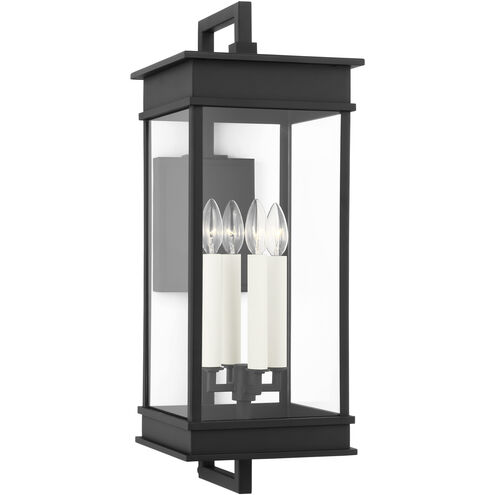 C&M by Chapman & Myers Cupertino 4 Light 25.63 inch Textured Black Outdoor Wall Lantern
