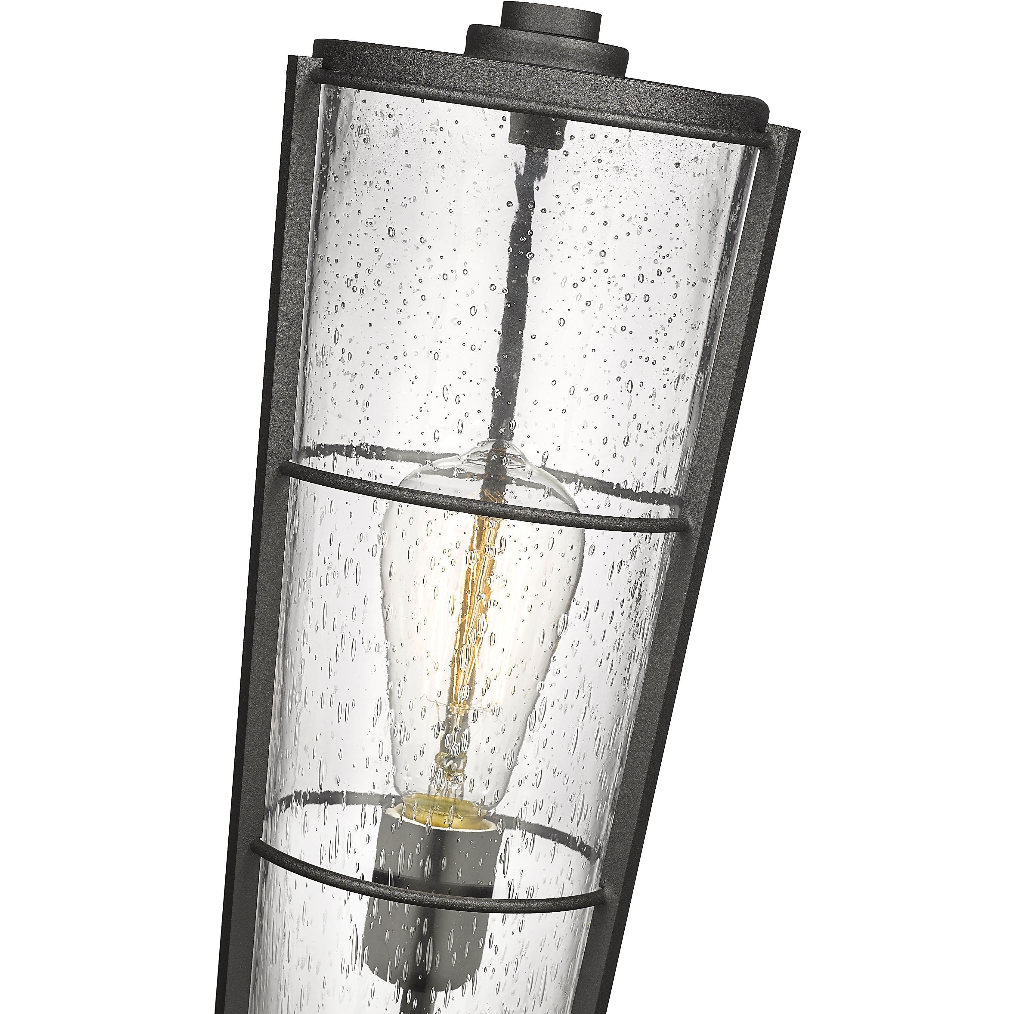 Helix 1 Light 22 inch Black Outdoor Pier Mounted Fixture