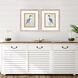Bird Balance Blue and Beige and Metallic Framed Art, Propac