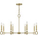 Noah 8 Light 40 inch Gold Armory Chandelier Ceiling Light