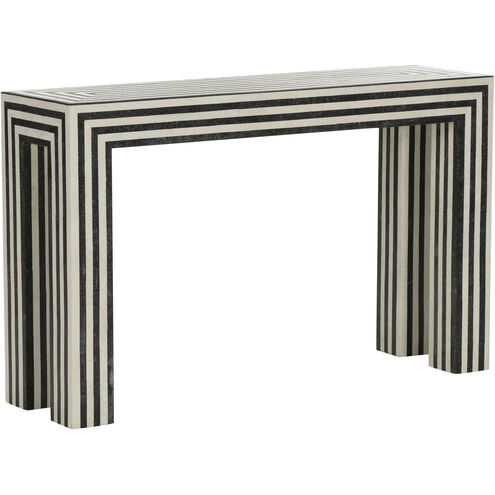 Positano 50 inch Black and White/Cream Console Table