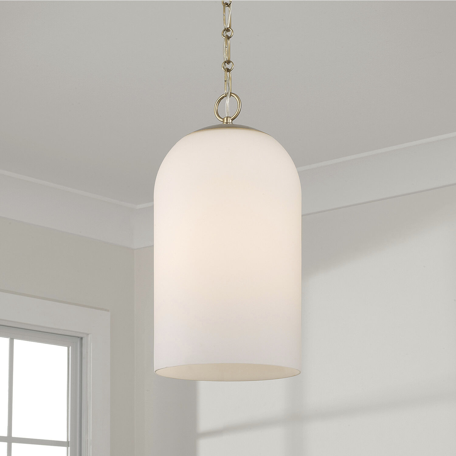 Cleo 1 Light 9 inch Matte Brass Pendant Ceiling Light