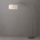 Float 92 inch 14 watt Black Nickel and Black Arc Floor Lamp Portable Light in White Linen