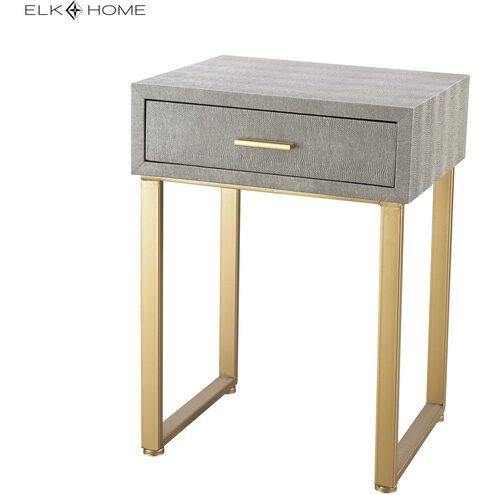 Beaufort Point 22 X 16 inch Gray with Gold Accent Table